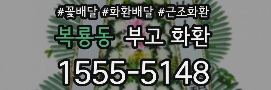 복룡동 부고 화환