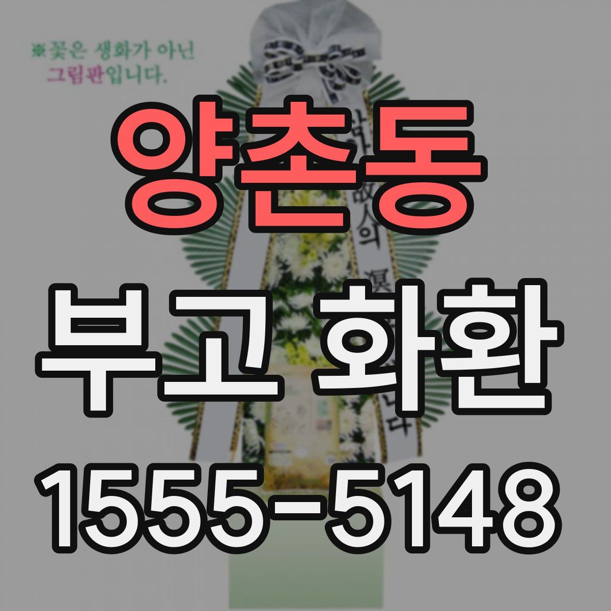 양촌동 부고 화환