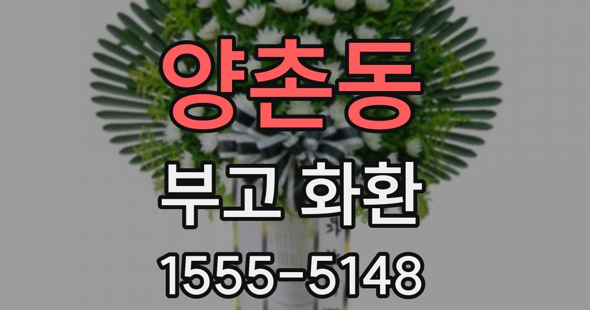 양촌동 부고 화환