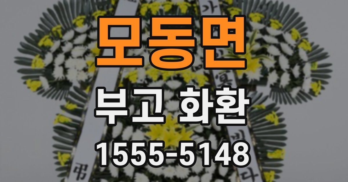 모동면 부고 화환