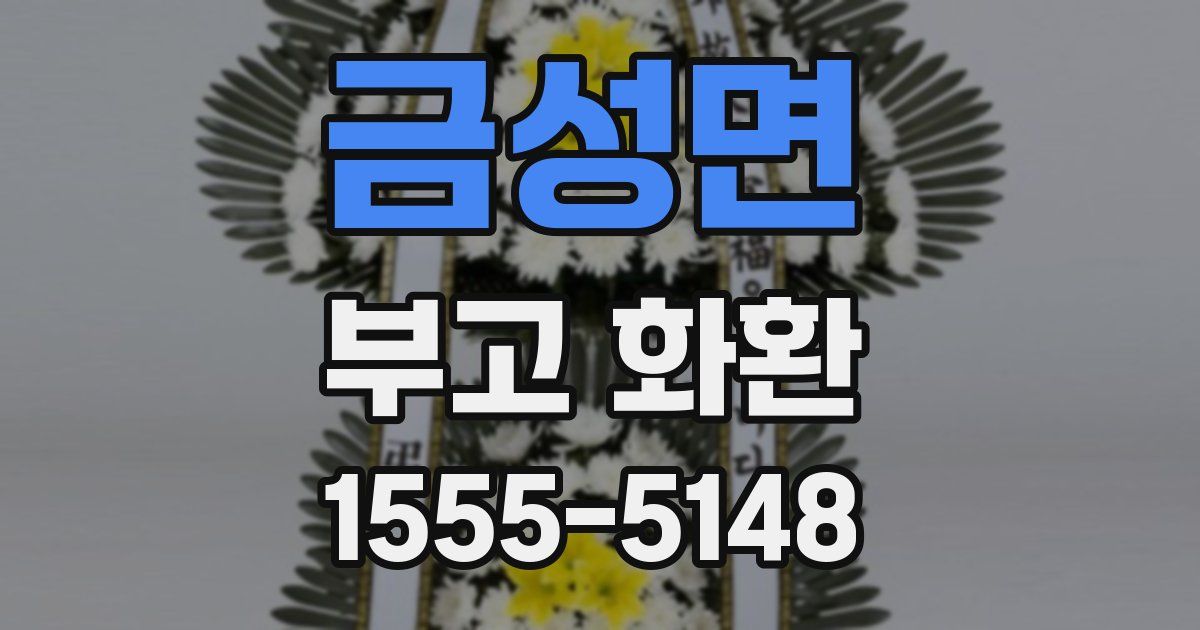 금성면 부고 화환