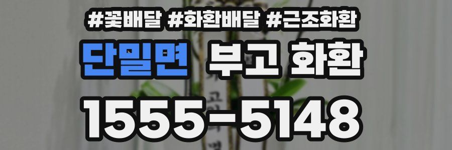 단밀면 부고 화환
