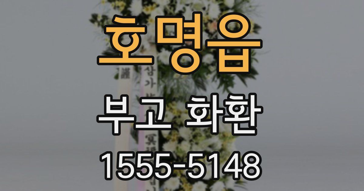 호명읍 부고 화환
