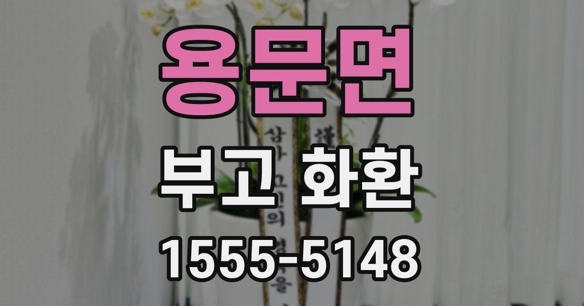 용문면 부고 화환