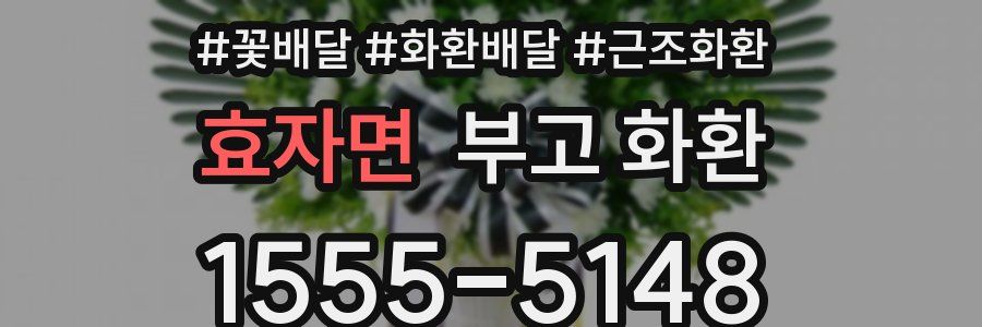 효자면 부고 화환