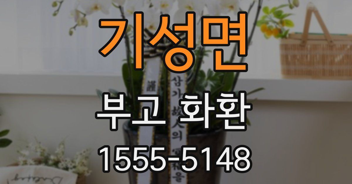 기성면 부고 화환