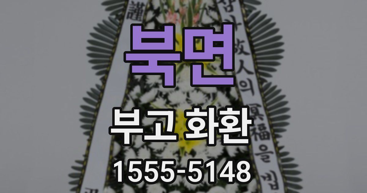 북면 부고 화환