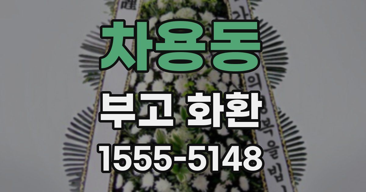 차용동 부고 화환