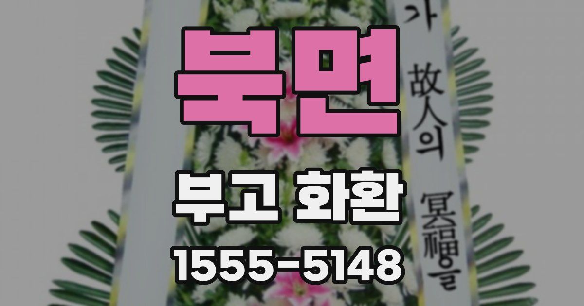 북면 부고 화환