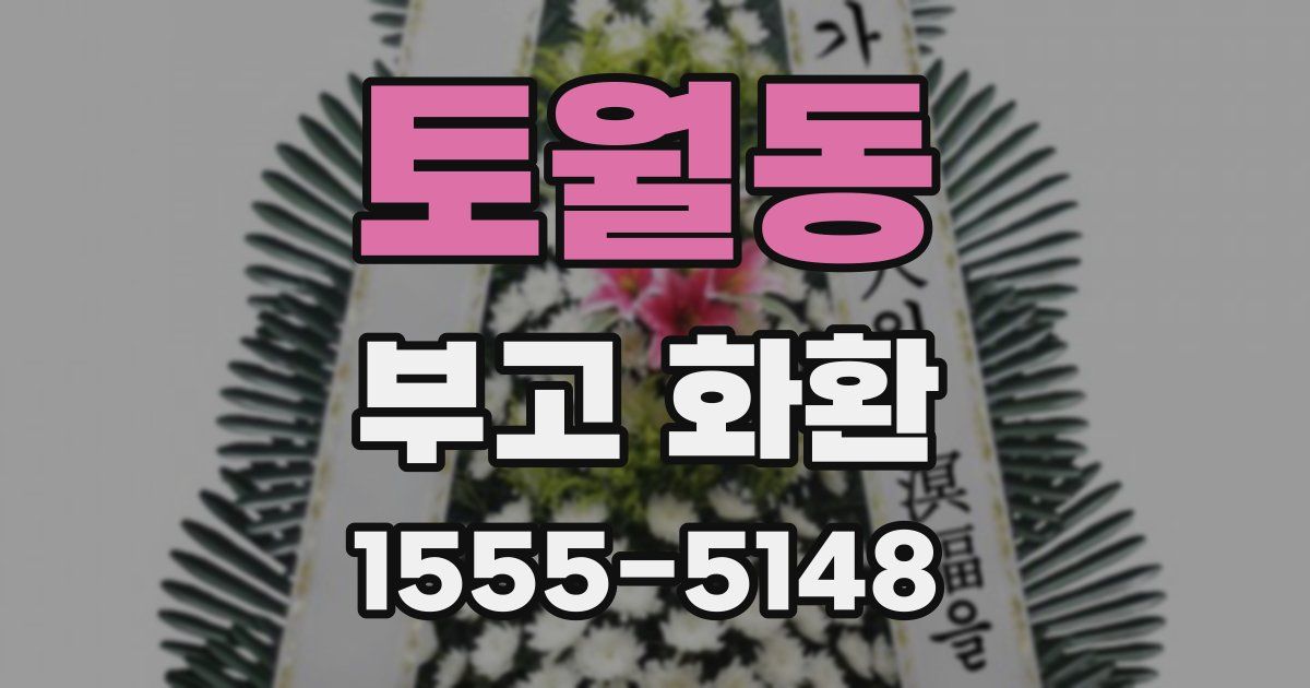 토월동 부고 화환