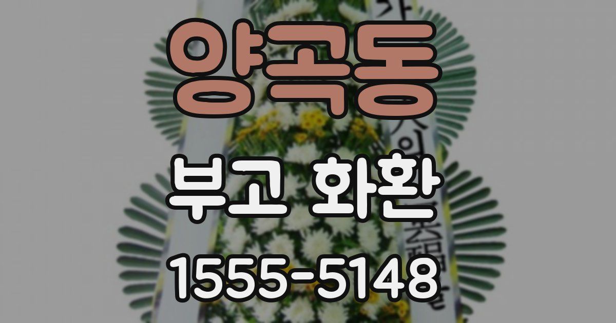 양곡동 부고 화환