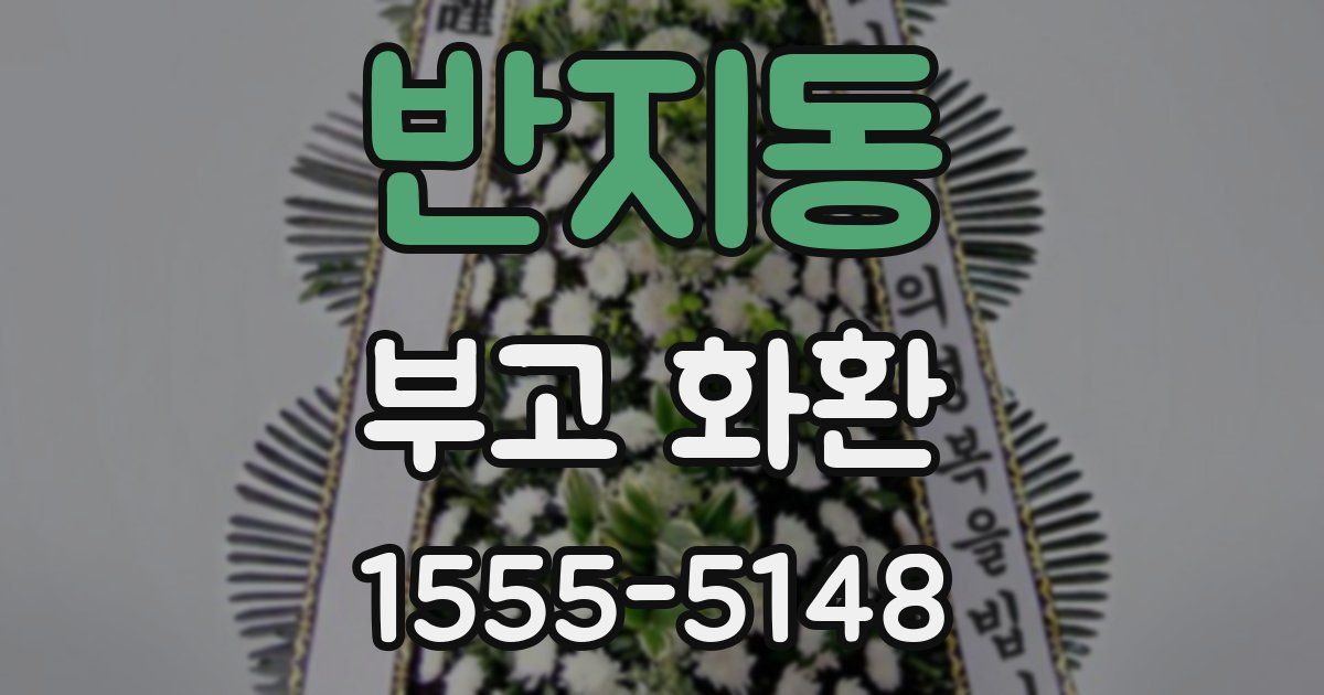 반지동 부고 화환
