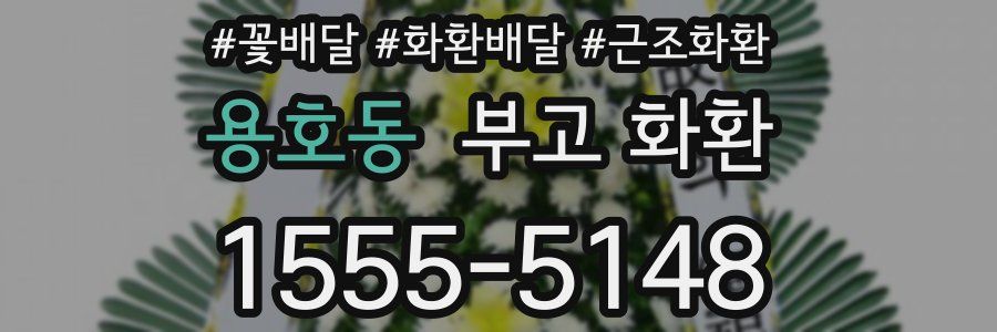 용호동 부고 화환