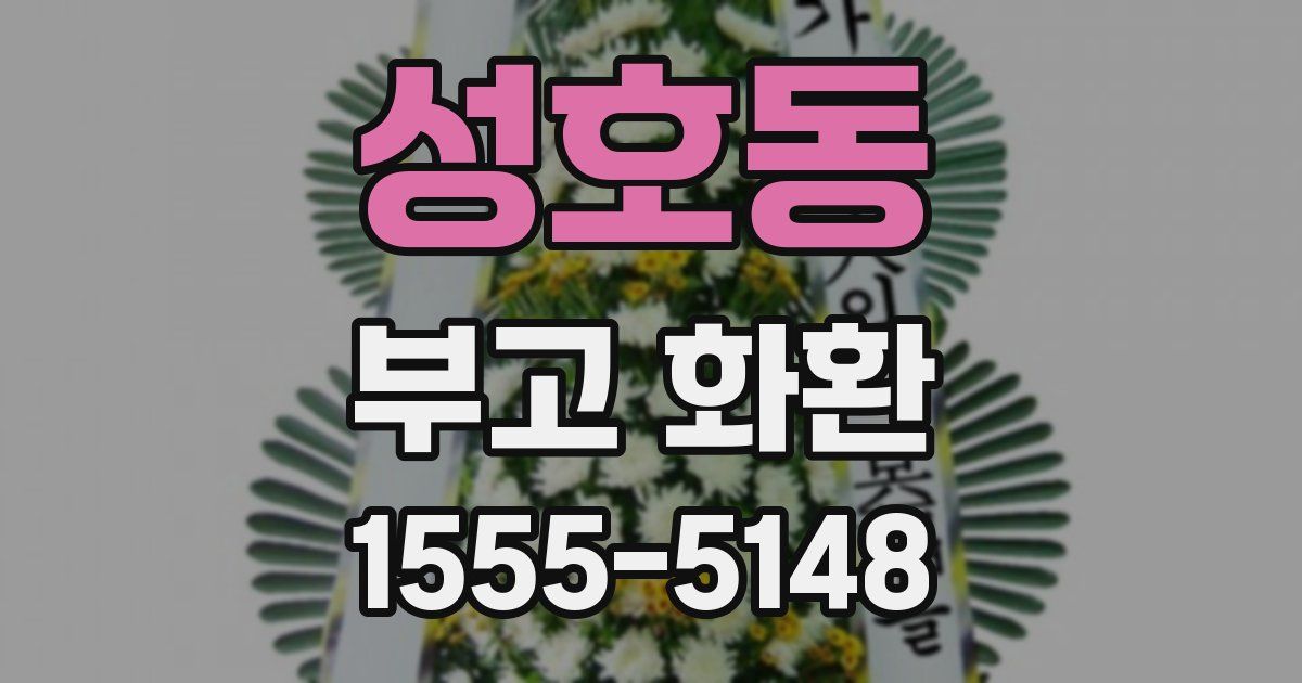 성호동 부고 화환