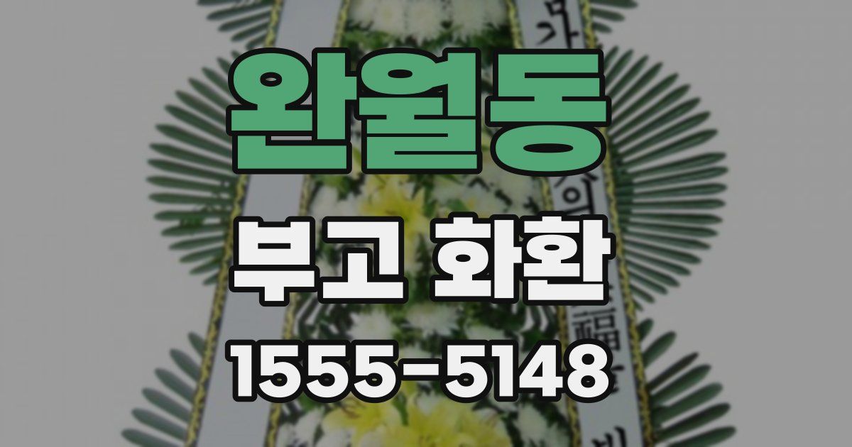 완월동 부고 화환