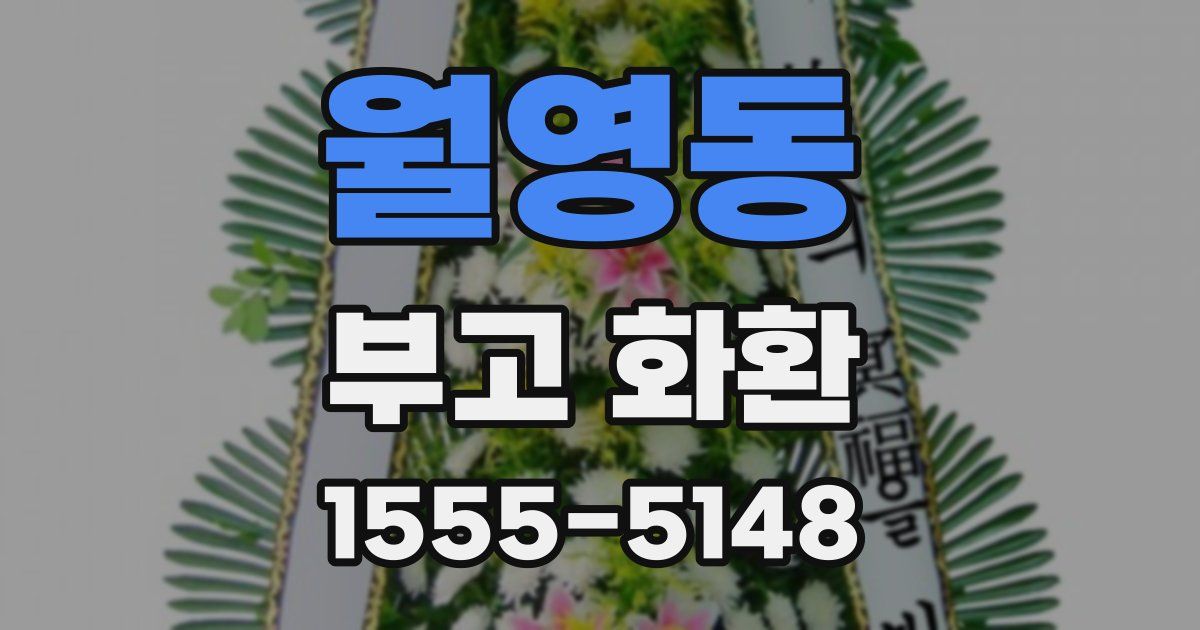 월영동 부고 화환