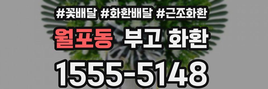 월포동 부고 화환
