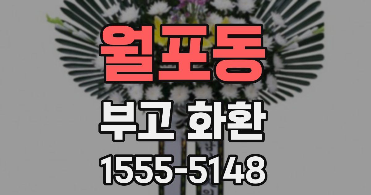 월포동 부고 화환