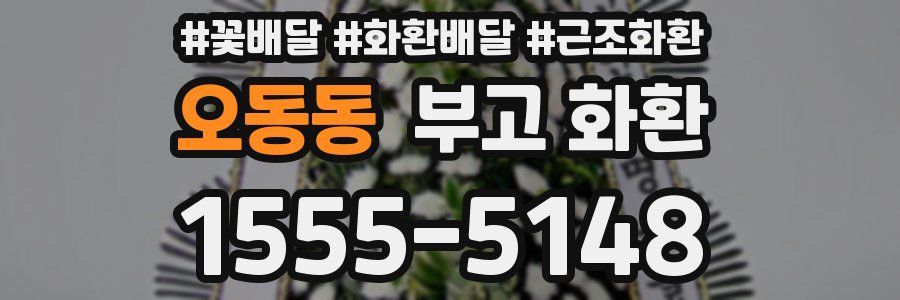 오동동 부고 화환