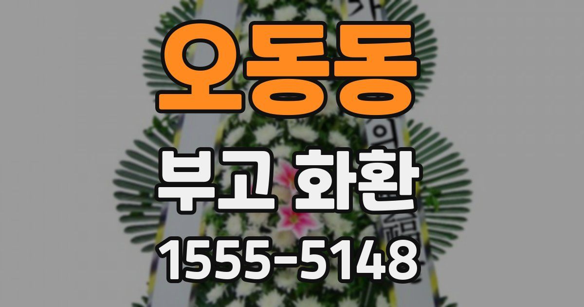 오동동 부고 화환