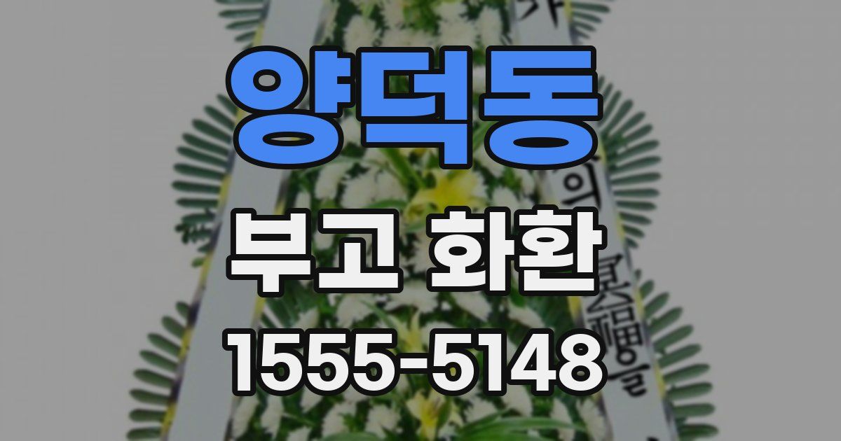 양덕동 부고 화환