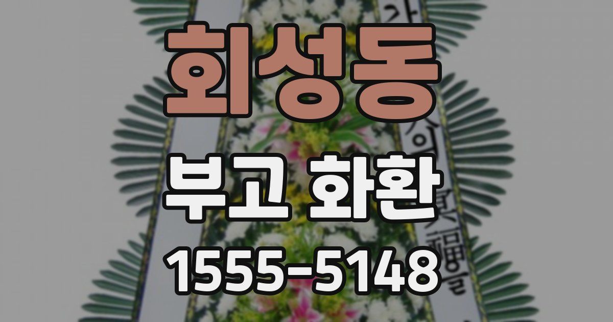 회성동 부고 화환