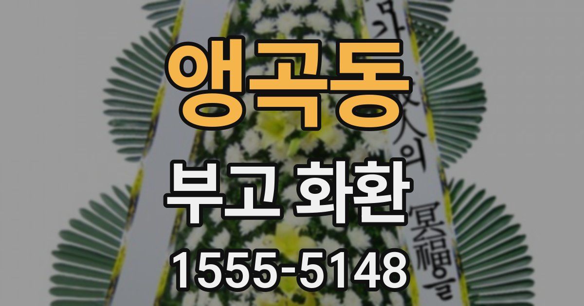 앵곡동 부고 화환