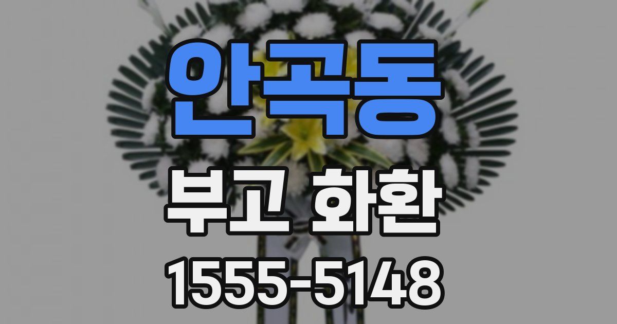 안곡동 부고 화환