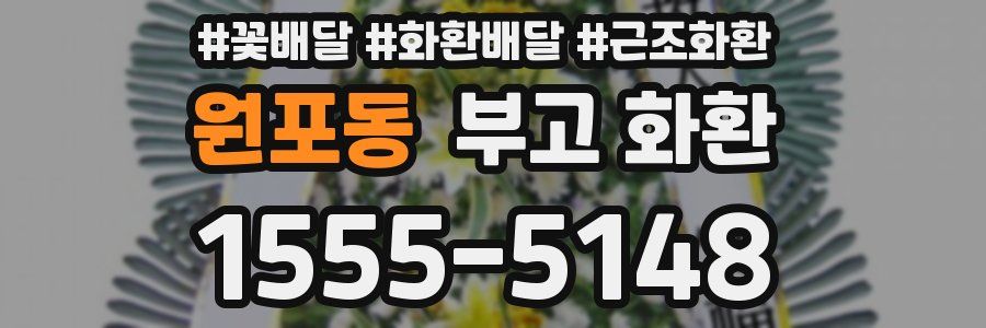 원포동 부고 화환