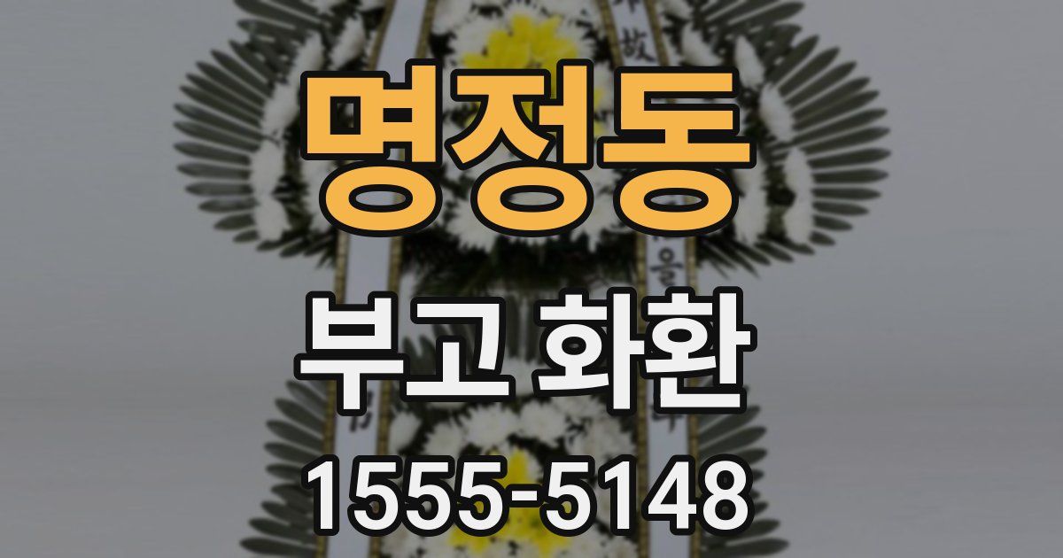 명정동 부고 화환