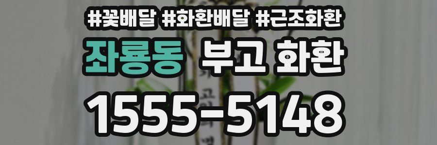 좌룡동 부고 화환