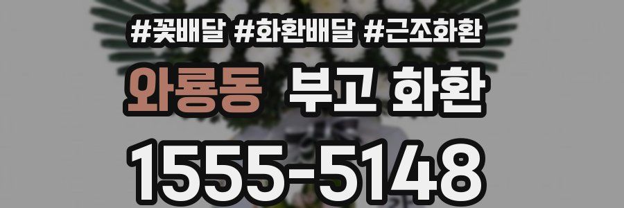 와룡동 부고 화환