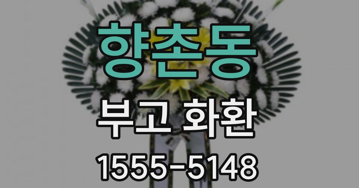 향촌동 부고 화환