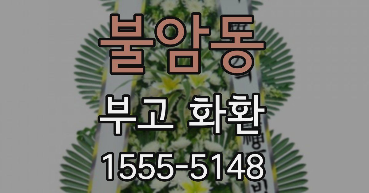 불암동 부고 화환