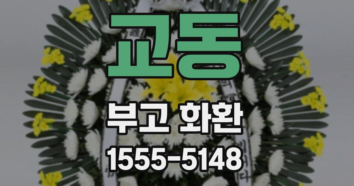 교동 부고 화환