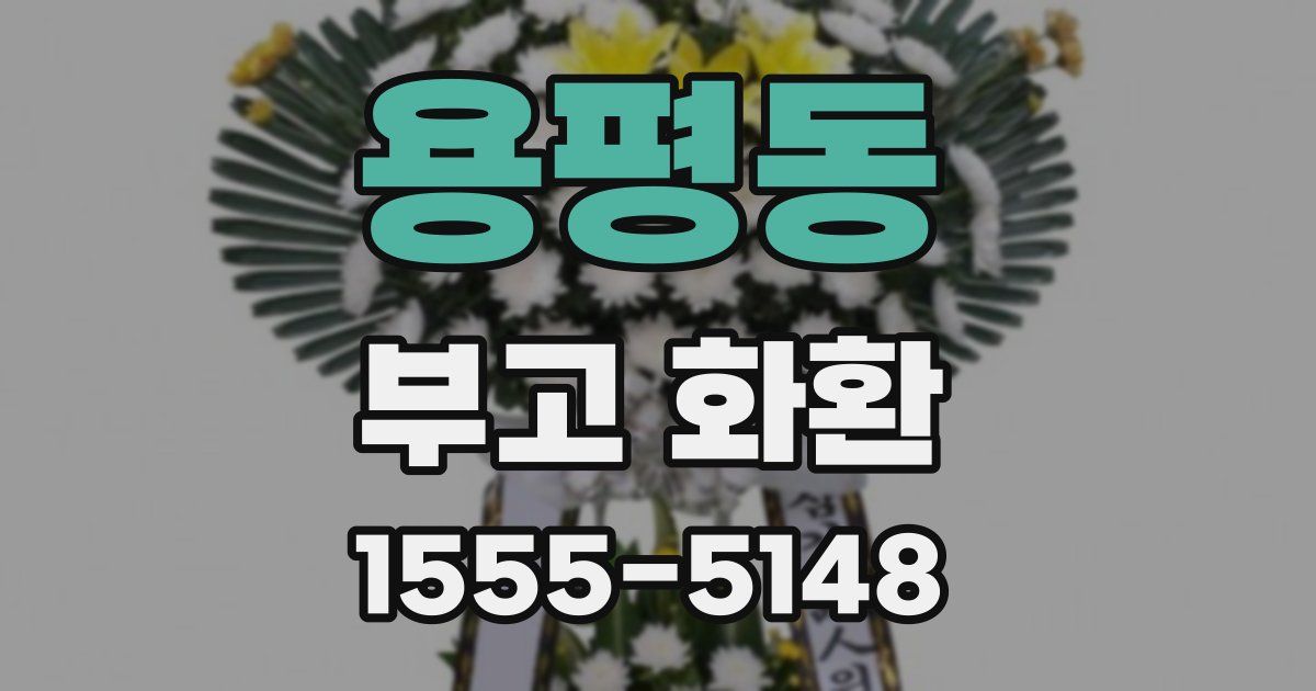용평동 부고 화환