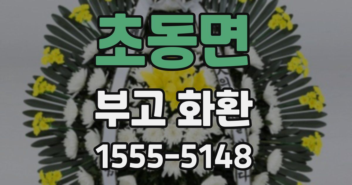 초동면 부고 화환