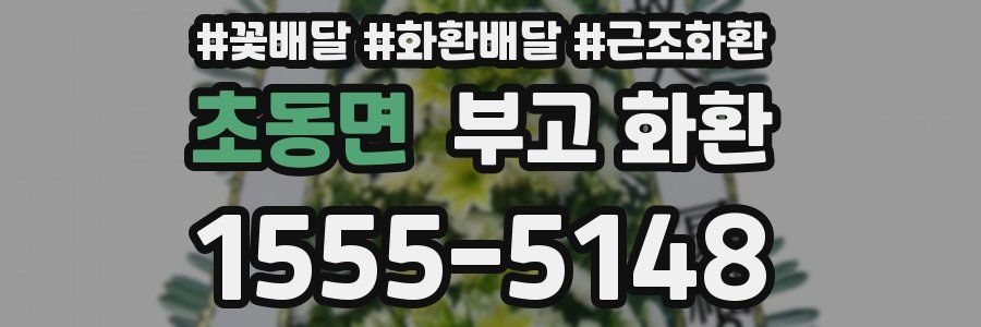 초동면 부고 화환