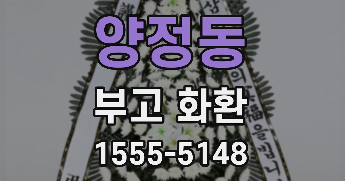 양정동 부고 화환