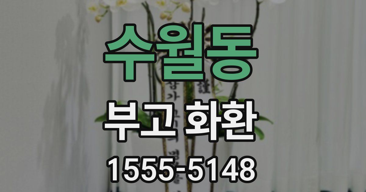 수월동 부고 화환