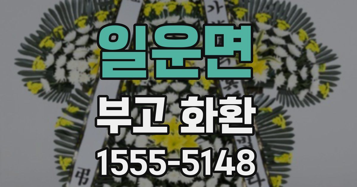 일운면 부고 화환