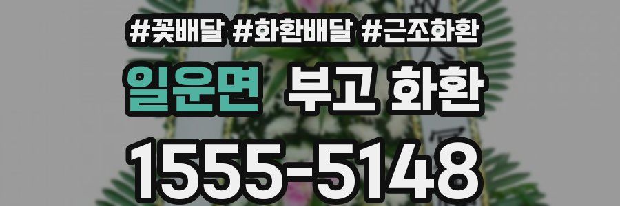 일운면 부고 화환