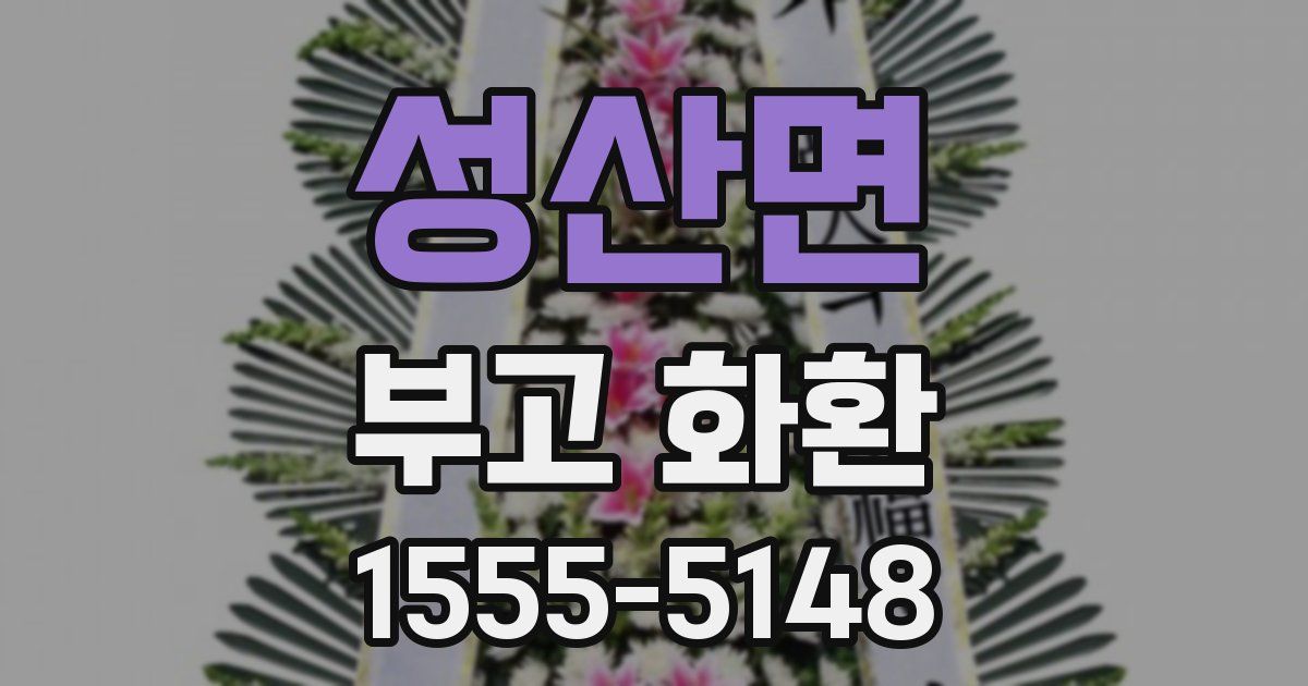 성산면 부고 화환