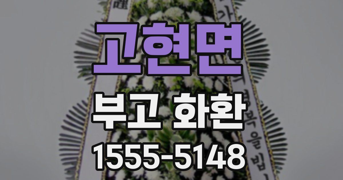 고현면 부고 화환