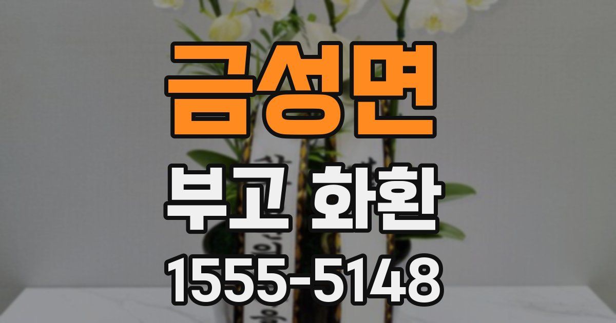 금성면 부고 화환