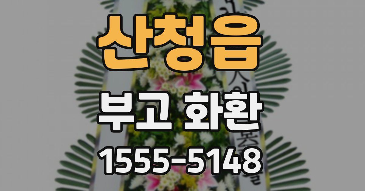 산청읍 부고 화환