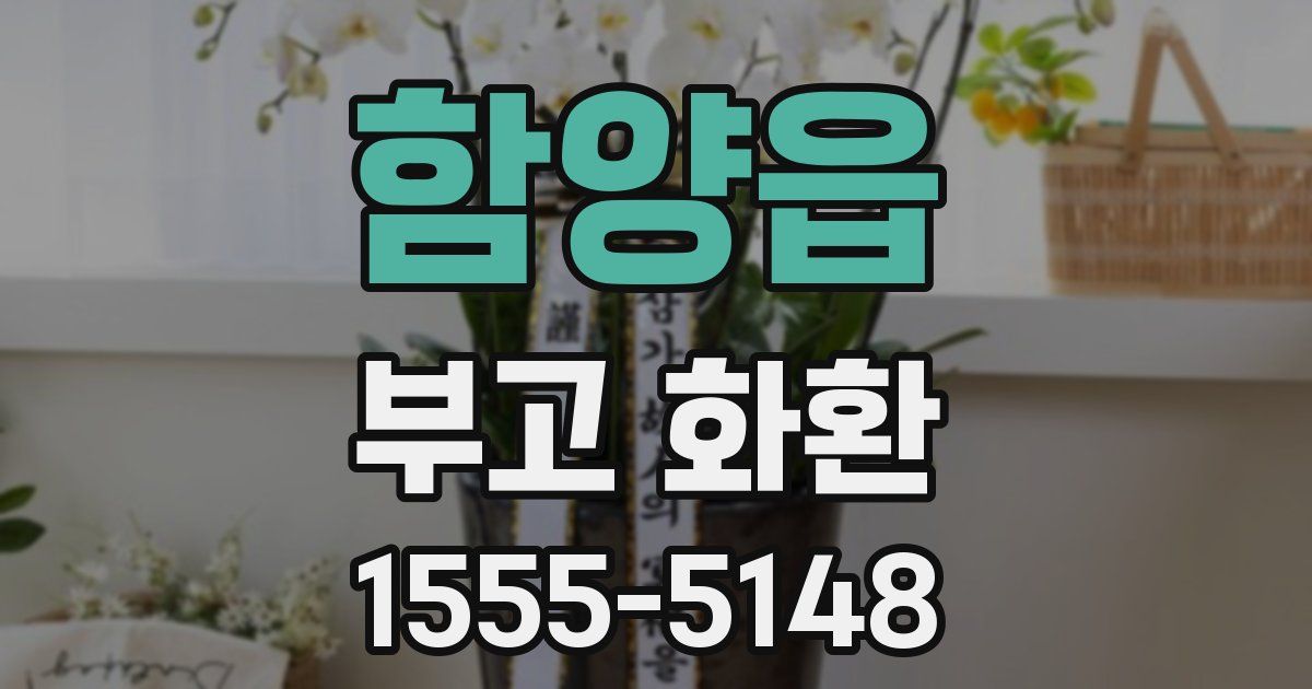 함양읍 부고 화환