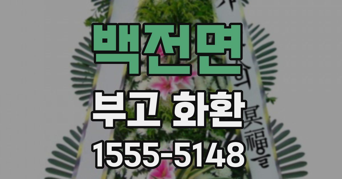 백전면 부고 화환