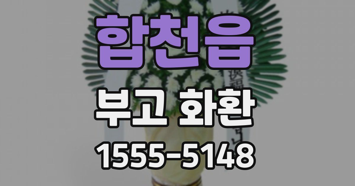 합천읍 부고 화환