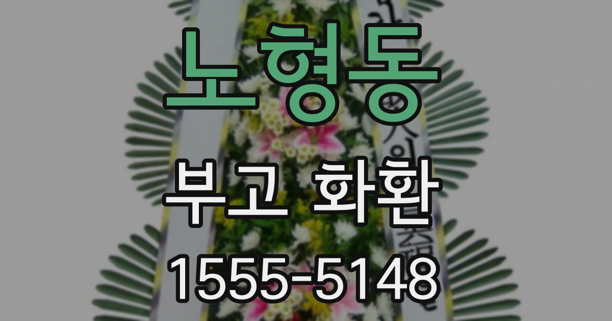 노형동 부고 화환